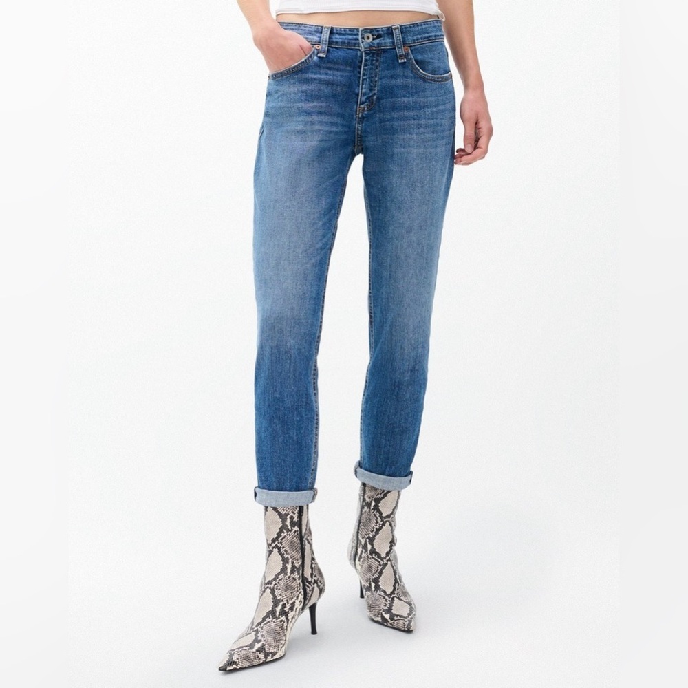 Rag & Bone The Dre Boyfriend Golden Wash Jeans 30 10 slim straight low rise - Picture 3 of 16